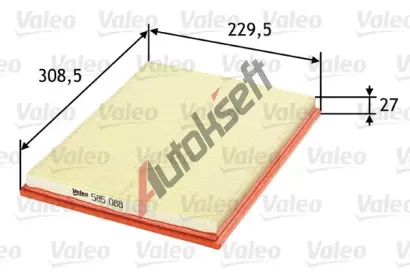 VALEO Vzduchov filtr VA 585088, 585088