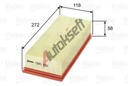 VALEO Vzduchov filtr VA 585102, 585102