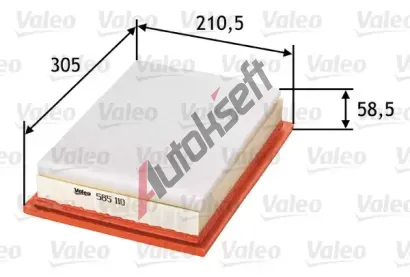 VALEO Vzduchov filtr VA 585110, 585110