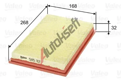 VALEO Vzduchov filtr VA 585112, 585112