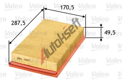 VALEO Vzduchov filtr VA 585117, 585117