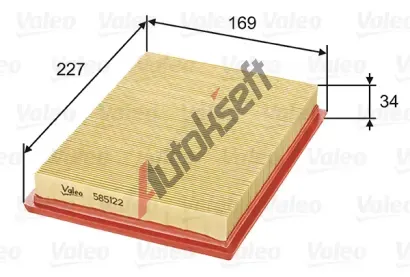 VALEO Vzduchov filtr VA 585122, 585122