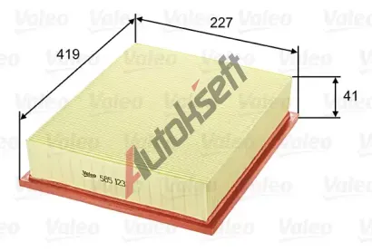 VALEO Vzduchov filtr VA 585123, 585123
