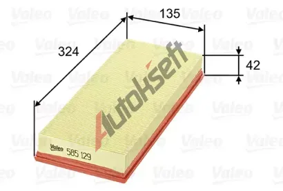 VALEO Vzduchov filtr VA 585129, 585129