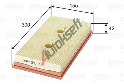 VALEO Vzduchov filtr VA 585148, 585148