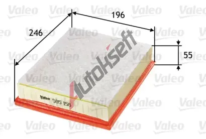 VALEO Vzduchov filtr VA 585158, 585158