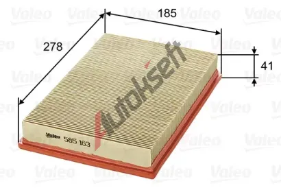 VALEO Vzduchov filtr VA 585163, 585163