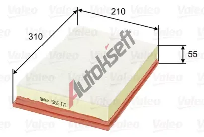 VALEO Vzduchov filtr VA 585171, 585171