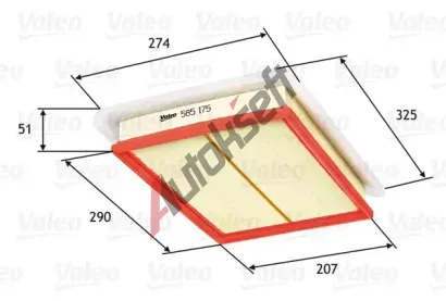 VALEO Vzduchov filtr VA 585175, 585175