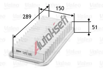 VALEO Vzduchov filtr VA 585185, 585185