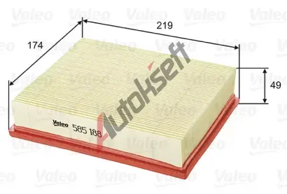 VALEO Vzduchový filtr VA 585188, 585188  VALEO Vzduchový filtr VA 585188, 585188