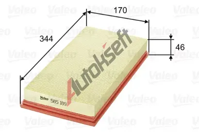 VALEO Vzduchov filtr VA 585189, 585189