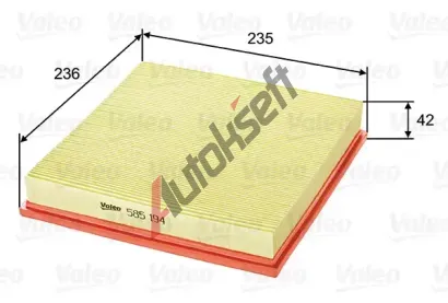 VALEO Vzduchov filtr VA 585194, 585194