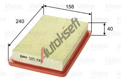 VALEO Vzduchov filtr VA 585196, 585196