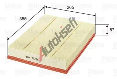 VALEO Vzduchov filtr VA 585198, 585198