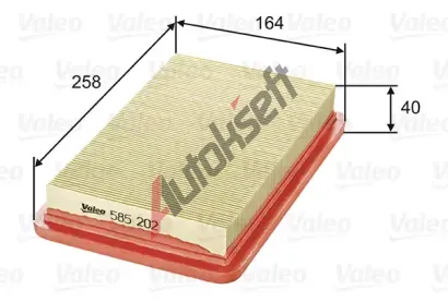 VALEO Vzduchov filtr VA 585202, 585202