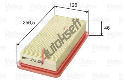 VALEO Vzduchový filtr VA 585206, 585206 VALEO Vzduchový filtr VA 585206, 585206