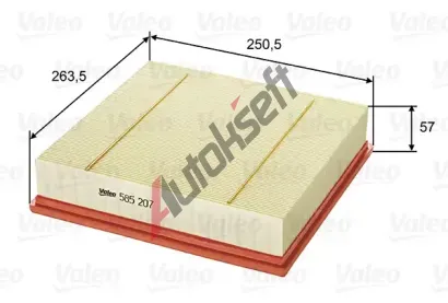 VALEO Vzduchov filtr VA 585207, 585207