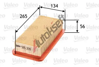 VALEO Vzduchov filtr VA 585209, 585209