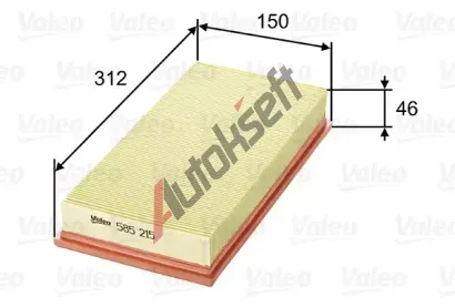 VALEO Vzduchov filtr VA 585215, 585215