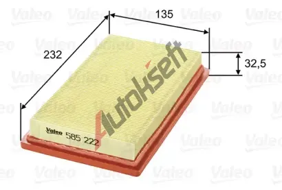 VALEO Vzduchov filtr VA 585222, 585222