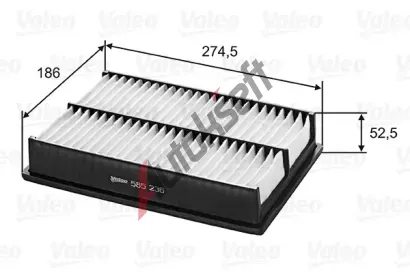 VALEO Vzduchov filtr VA 585236, 585236