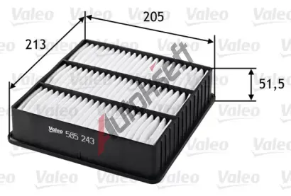 VALEO Vzduchov filtr VA 585243, 585243