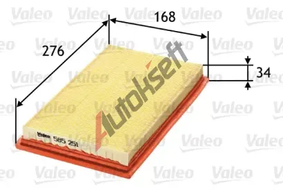 VALEO Vzduchov filtr VA 585251, 585251