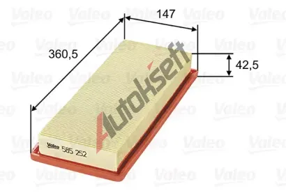 VALEO Vzduchov filtr VA 585252, 585252