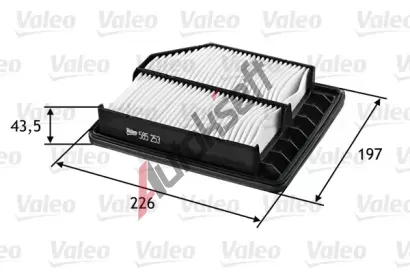 VALEO Vzduchov filtr VA 585253, 585253