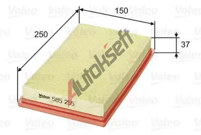 VALEO Vzduchov filtr VA 585255, 585255