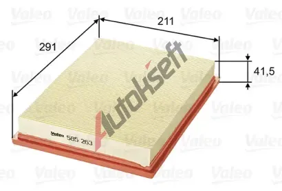 VALEO Vzduchov filtr VA 585263, 585263