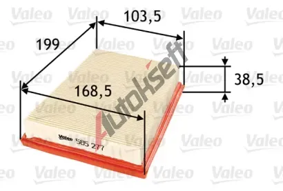 VALEO Vzduchov filtr VA 585277, 585277