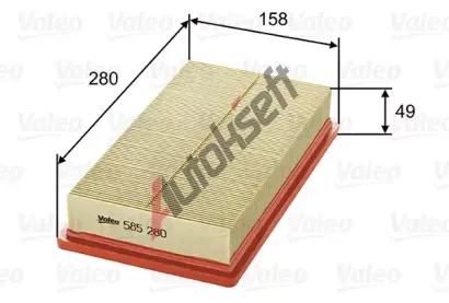 VALEO Vzduchov filtr VA 585280, 585280