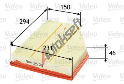 VALEO Vzduchov filtr VA 585281, 585281