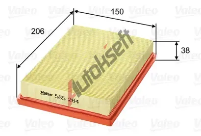 VALEO Vzduchov filtr VA 585284, 585284