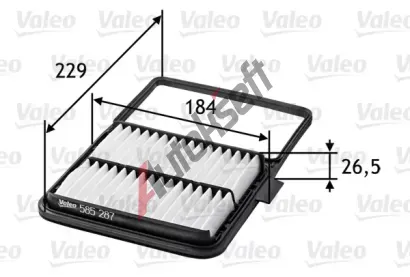 VALEO Vzduchov filtr VA 585287, 585287