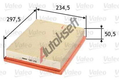 VALEO Vzduchov filtr VA 585291, 585291