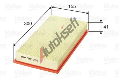 VALEO Vzduchov filtr VA 585293, 585293