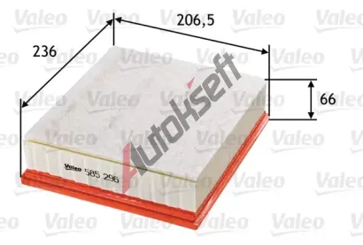 VALEO Vzduchov� filtr VA 585296, 585296