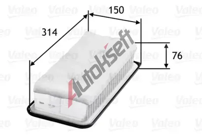 VALEO Vzduchový filtr VA 585300, 585300 VALEO Vzduchový filtr VA 585300, 585300