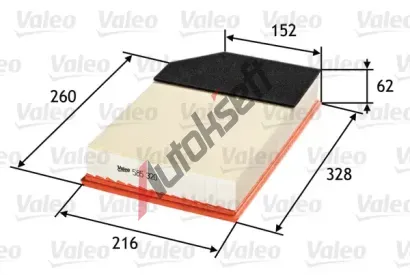 VALEO Vzduchov filtr VA 585320, 585320