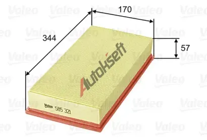 VALEO Vzduchový filtr VA 585321, 585321 VALEO Vzduchový filtr VA 585321, 585321