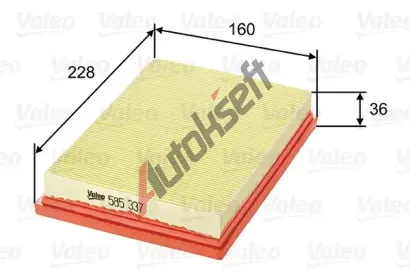 VALEO Vzduchov filtr VA 585337, 585337