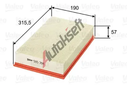 VALEO Vzduchov filtr VA 585394, 585394
