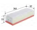 Vzduchov filtr VALEO ‐ VA 585417