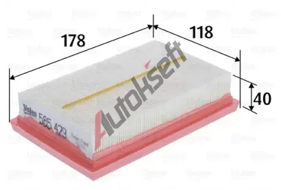 VALEO Vzduchov filtr VA 585429, 585429