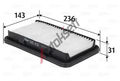 VALEO Vzduchov filtr VA 585432, 585432