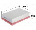 Vzduchov filtr VALEO ‐ VA 585439