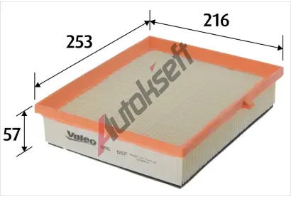 VALEO Vzduchov filtr VA 585557, 585557
